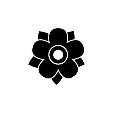 Çiçek simge vektör, beyaz arka plan üzerinde izole trendy düz stil. Çiçek vektör çizim