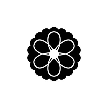 Çiçek simge vektör, beyaz arka plan üzerinde izole trendy düz stil. Çiçek vektör çizim