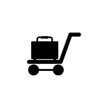 Bavul simgesi için el arabalar. Mobil kavramı ve web uygulamaları için seyahat etmek simge unsuru. Bavul simgesi için ayrıntılı el arabalar mobil ve web için kullanılabilir. Beyaz arka plan üzerinde sigorta primi simgesi