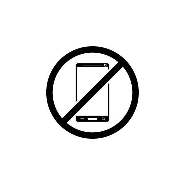 Prohibir Uso Del Icono Los Teléfonos Móviles Elemento Del Icono — Vector de stock