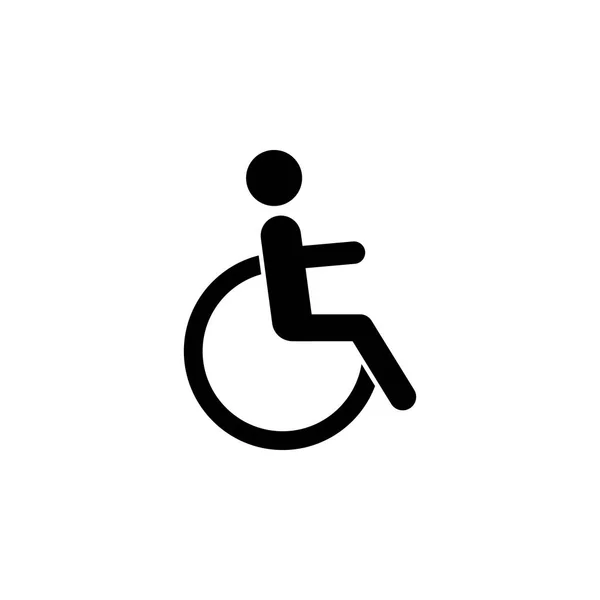 Signe Personne Handicapée Icône Élément Icône Voyage Pour Concept Mobile — Image vectorielle