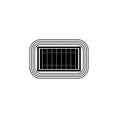 futbol stadyumu simgesi. Popüler Amerikan futbolu simgesi unsuru. Premium kalite grafik tasarım. İşaretler, semboller koleksiyonu simgesi Web siteleri, web tasarım, beyaz arka plan üzerinde