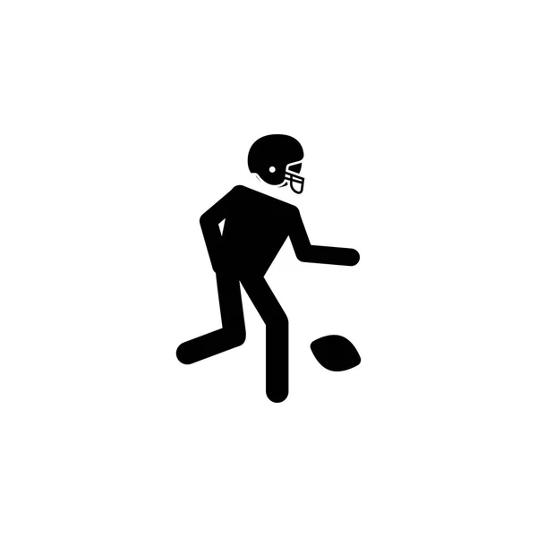 Икона американского футболиста. Элемент популярной иконы американского футбола. Премиум качества графический дизайн. Знаки, символы сбора значок для веб-сайтов, веб-дизайн , — стоковый вектор