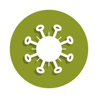 bakteri simgesi. Virüs simgesi unsuru. Premium kalite grafik tasarım simgesi. Web siteleri, web tasarım, beyaz arka plan üzerinde beyaz arka plan üzerinde hareket eden app için işaret ve sembolleri toplama simgesi