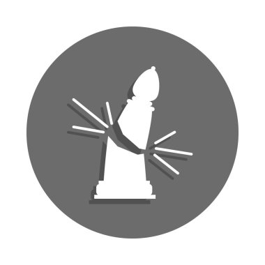 kırık onay simgesi rozet tarzı. Bir satranç toplama simgesi UI, beyaz arka plan üzerinde Ux için kullanılabilir