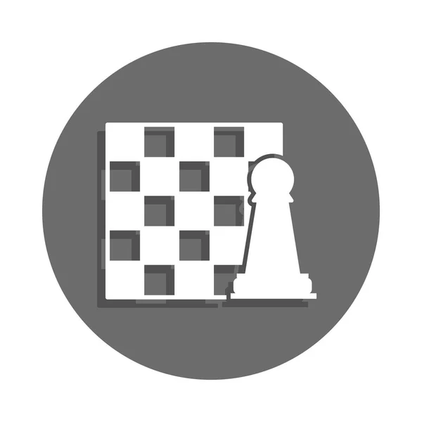 チェスと図アイコン バッジ スタイル の白い背景の上のチェス コレクション アイコンの つ使用できます — ストックベクタ