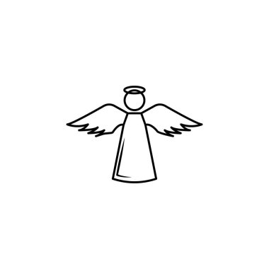 Beyaz arka plan üzerinde Angel satırı simgesi