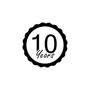 10 yıl yıldönümü işareti. Yıldönümü işareti unsuru. Premium kalite grafik tasarım simgesi. Web siteleri, web tasarım, beyaz arka plan üzerinde hareket eden app için işaret ve sembolleri toplama simgesi