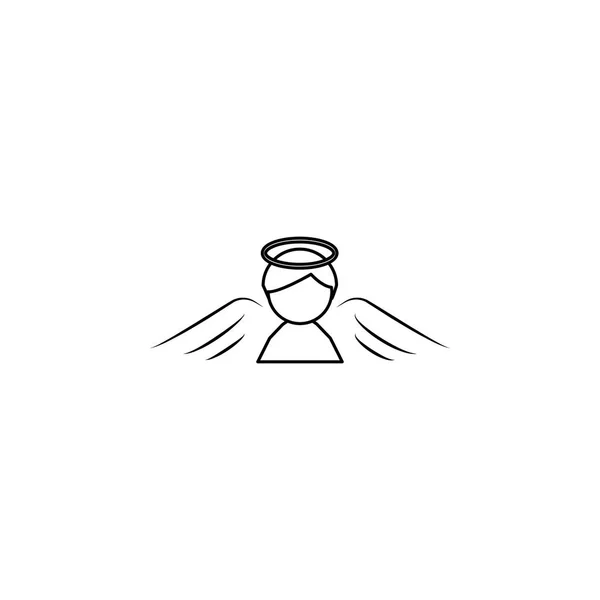 Icône Masculine Ange Sur Fond Blanc — Image vectorielle