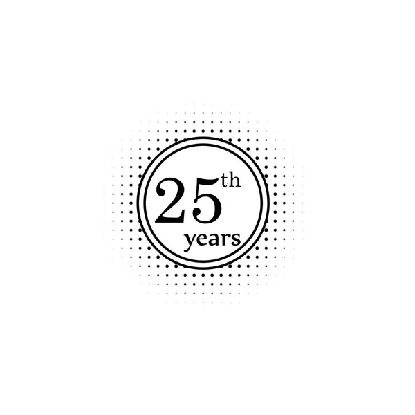 25年的周年纪念标志 周年标志的元素 优质的平面设计图标 标志和符号收集图标的网站 网页设计 移动应用程序在白色背景 — 图库矢量图片