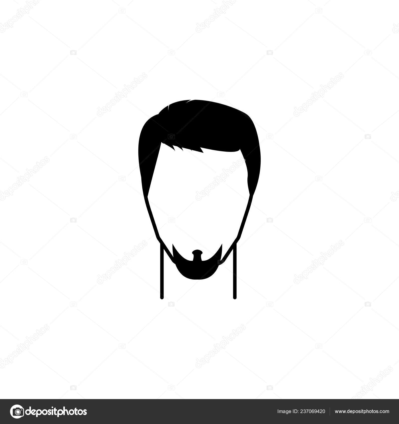 Male Hairstyle Beard Icon Element Hairstyles Icon Premium Quality