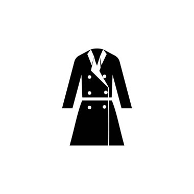 Pelerin simgesi beyaz arka plan üzerinde. Giyim veya giysi ya da adam kadın simge vektör çizim beyaz arka plan üzerinde için moda