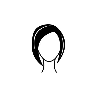 kadın saç modeli simgesi. Öğesi saç modelleri simgesi. Premium kalite grafik tasarım. İşaretler, semboller koleksiyonu simgesi Web siteleri, web tasarım, beyaz arka plan üzerinde