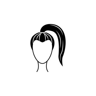 kadın saç modeli simgesi. Öğesi saç modelleri simgesi. Premium kalite grafik tasarım. İşaretler, semboller koleksiyonu simgesi Web siteleri, web tasarım, beyaz arka plan üzerinde