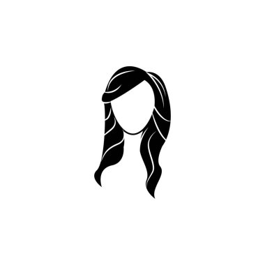 kadın saç modeli simgesi. Öğesi saç modelleri simgesi. Premium kalite grafik tasarım. İşaretler, semboller koleksiyonu simgesi Web siteleri, web tasarım, beyaz arka plan üzerinde