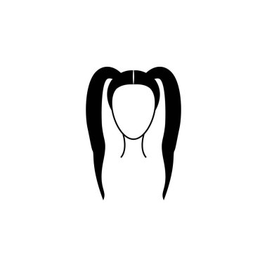 kadın saç modeli simgesi. Öğesi saç modelleri simgesi. Premium kalite grafik tasarım. İşaretler, semboller koleksiyonu simgesi Web siteleri, web tasarım, beyaz arka plan üzerinde