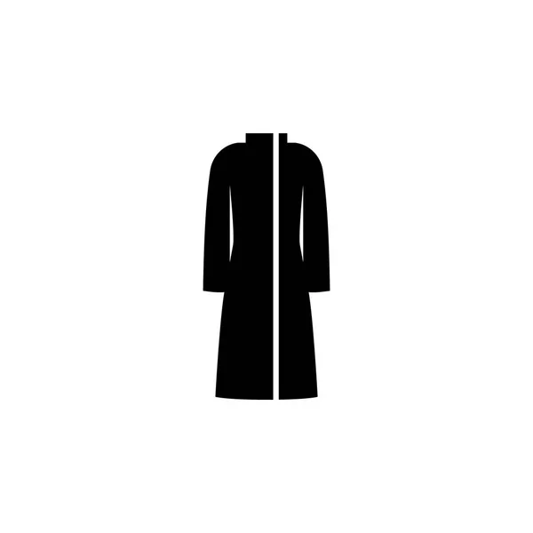 Значок Пальто Белом Фоне Одежда Одежда Мода Мужчины Иконка Вектор — стоковый вектор