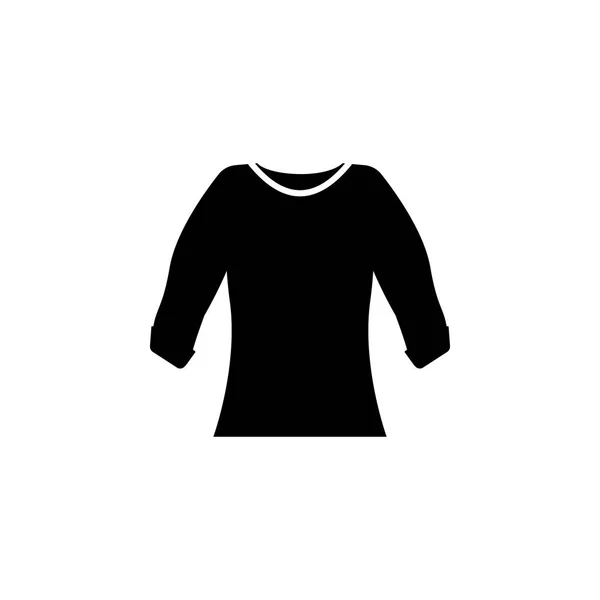 黑色图标在白色背景 服装或衣服或时尚为人妇女图标向量例证在白色背景 — 图库矢量图片