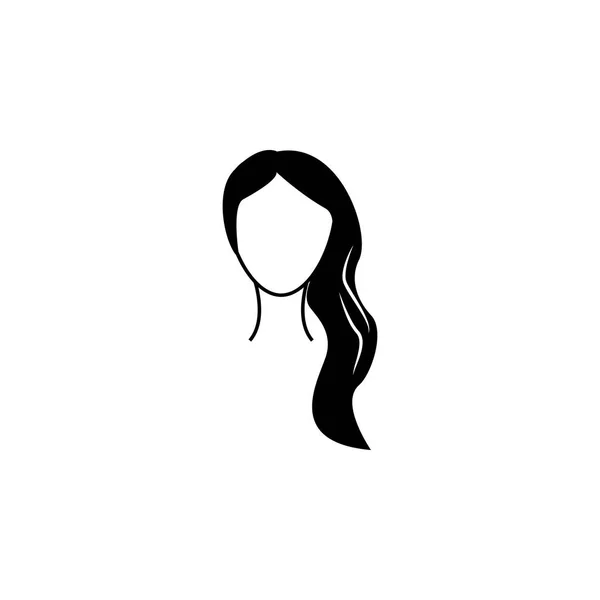 Penteado Ícone Icon Element Penteados Feminino Design Gráfico Qualidade Premium — Vetor de Stock