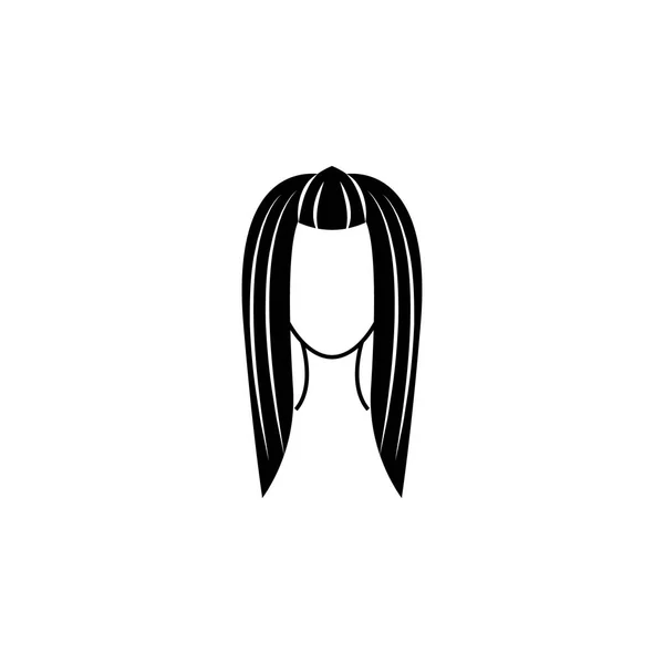 Icono Peinado Femenino Elemento Peinados Icono Diseño Gráfico Primera Calidad — Archivo Imágenes Vectoriales