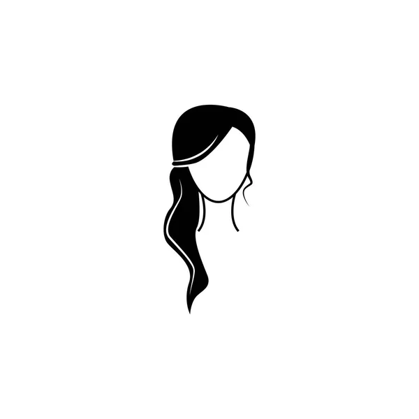 Icono Peinado Femenino Elemento Peinados Icono Diseño Gráfico Primera Calidad — Vector de stock