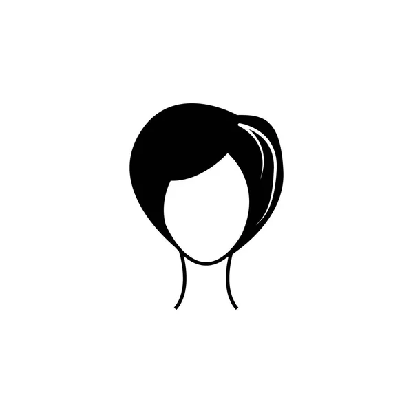 Icono Peinado Femenino Elemento Peinados Icono Diseño Gráfico Primera Calidad — Vector de stock