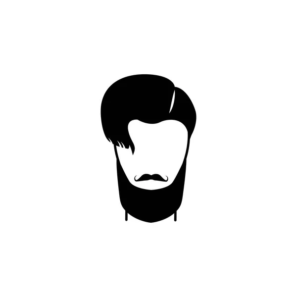 Coiffure Masculine Icône Barbe Élément Coiffures Icône Design Graphique Qualité — Image vectorielle