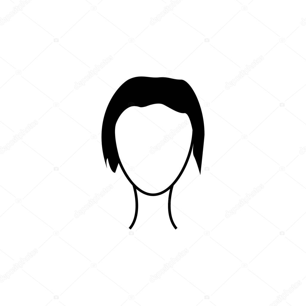 female hairstyle icon.Element hairstyles  icon. Premium quality graphic design. Signs, symbols collection icon for websites, web design, on white background