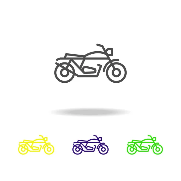 Motorcycle Colored Icons Element Motorbike Mobile Concept Web Apps Illustration — Stock Vector