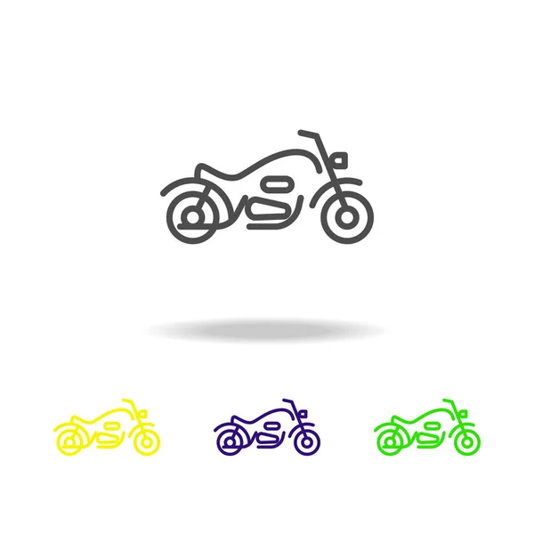 Motorcycle Colored Icons Element Motorbike Mobile Concept Web Apps Illustration — Stock Vector
