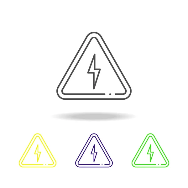 Stresszeichen Farbige Symbole Element Der Wissenschaftlichen Illustration Dünne Linie Illustration — Stockvektor