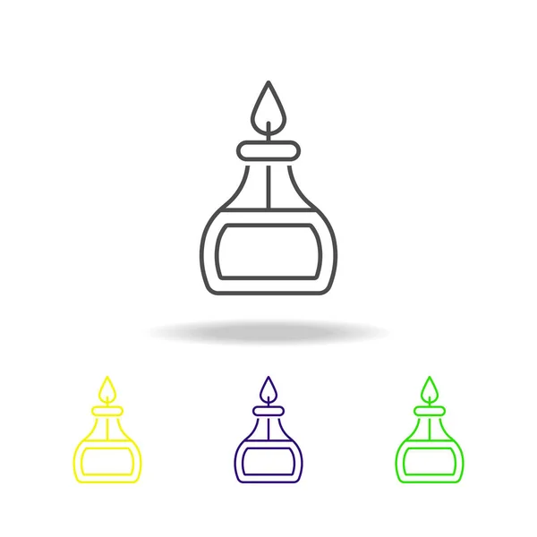 Burner colored icons. Element of science illustration. Thin line illustration for website design and development, app development. Premium outline icon — Stock Vector