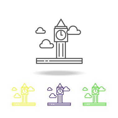 Büyük ben, bulut renkli simge. Web, logo, mobil uygulaması, Kullanıcı arabirimi, beyaz arka plan üzerinde Ux için kullanılan