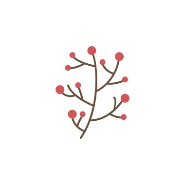 Böğürtlen rengi ikonu. Kış Harikalar Diyarı 'nın elementleri. Çok renkli ikonlar. Beyaz arkaplanda kaliteli grafik tasarım simgesi