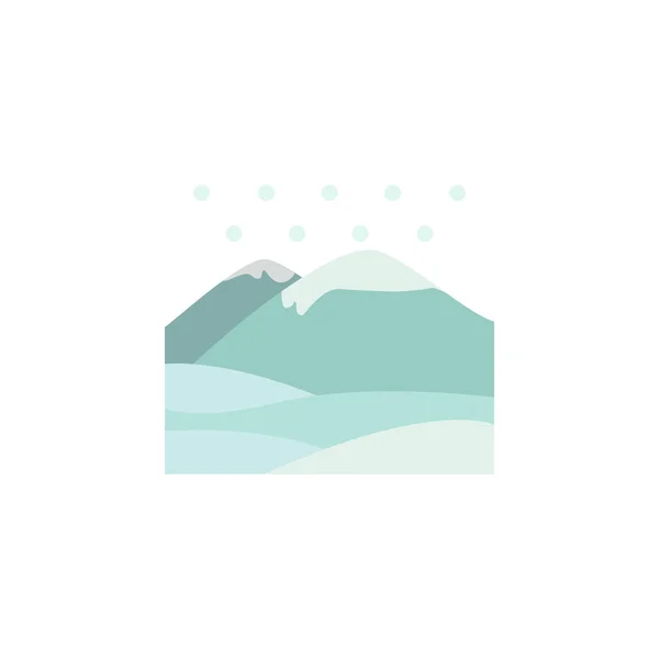 Montañas Icono Color Nieve Elementos Invierno Maravilla Iconos Multicolores Icono — Vector de stock