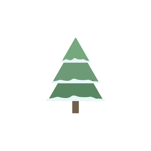Pine Tree Winter Color Icon Elements Winter Wonderland Multi Colored — Stock Vector