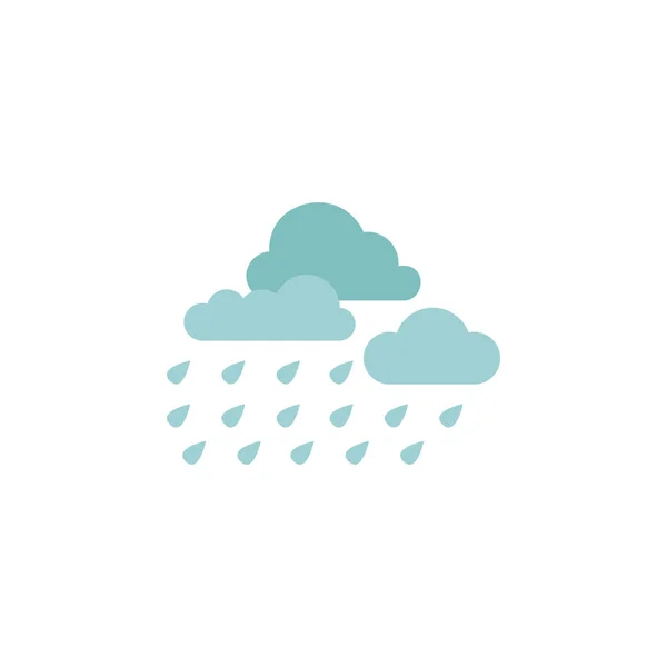 Storm Nuage Pluie Couleur Icône Éléments Hiver Wonland Icônes Multicolores — Image vectorielle