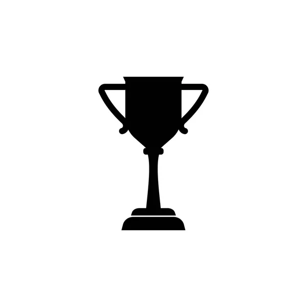 Silhouette Winner Trophy Cup Isolated Icon Winter Sport Games Discipline — Stock Vector