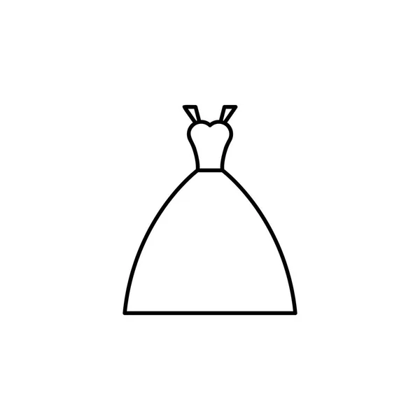 Icona Del Vestito Della Sposa Elemento Matrimonio Concetto Mobile Web — Vettoriale Stock