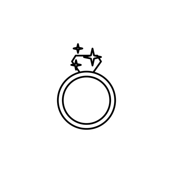 Wedding Ring Icon Element Wedding Mobile Concept Web Apps Illustration — Stock Vector