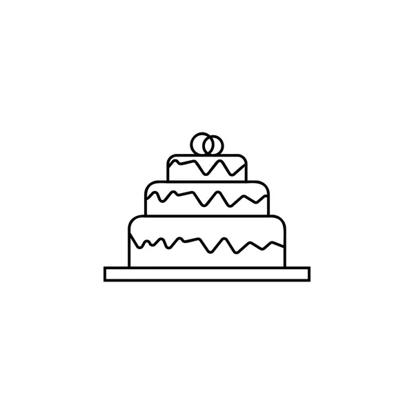 Une Icône Gâteau Mariage Élément Mariage Pour Concept Mobile Illustration — Image vectorielle