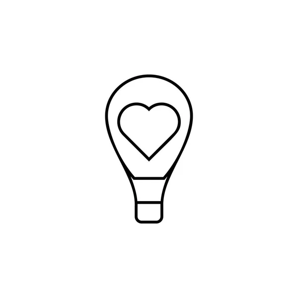 Žárovka Ikonou Srdce Součástí Svatby Pro Mobilní Koncepce Webové Aplikace — Stockový vektor