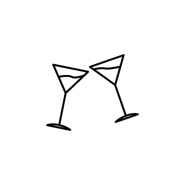 Значок Коктейльних Окулярів Елемент Весілля Мобільної Концепції Ілюстрації Веб Додатків — стоковий вектор
