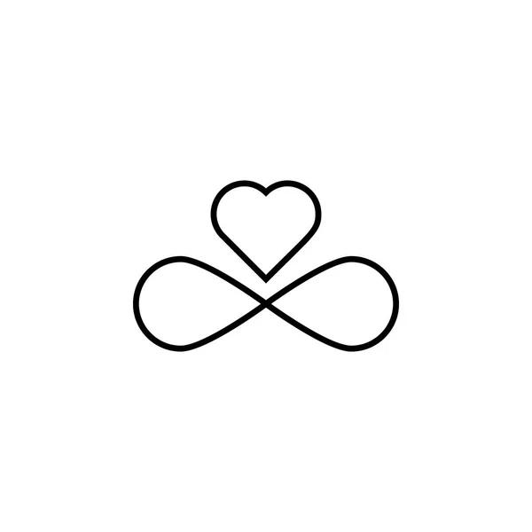 Znak Nekonečno Srdce Ikony Součástí Svatby Pro Mobilní Koncepce Webové — Stockový vektor