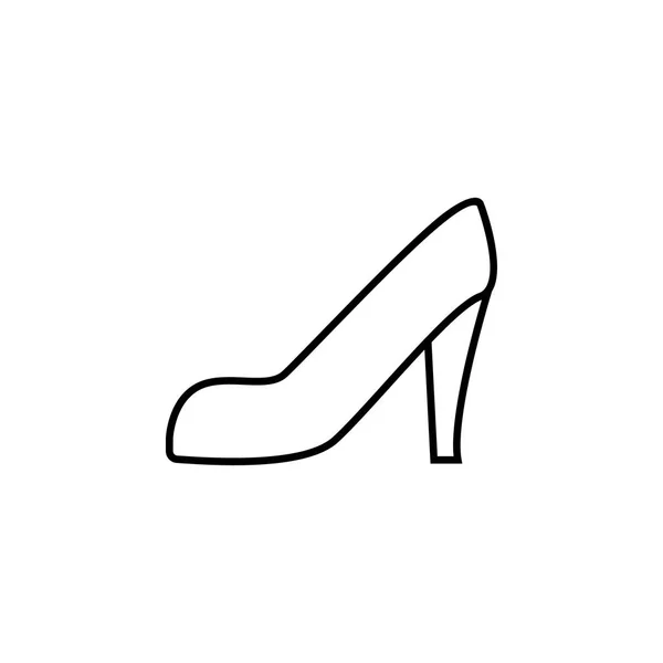 靴のアイコン モバイルの概念と Web アプリのイラストの結婚式の要素 ウェブサイトのデザイン アプリ開発の細い線のアイコン 白い背景の上のプレミアム アイコン — ストックベクタ
