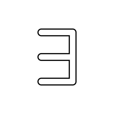 e geriye doğru simgesi. Web sitesi tasarımı ve geliştirme, uygulama geliştirme için ince çizgi simgesi. Beyaz arka plan üzerinde sigorta primi simgesi