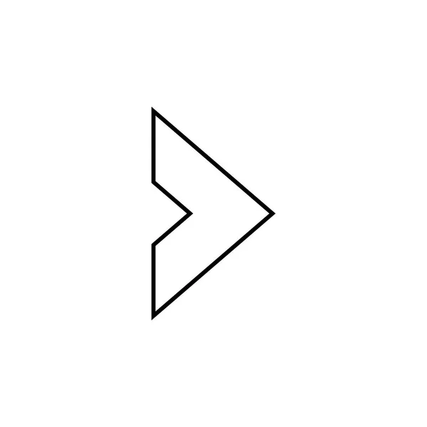Flecha Icono Derecha Icono Línea Delgada Para Diseño Desarrollo Sitios — Archivo Imágenes Vectoriales