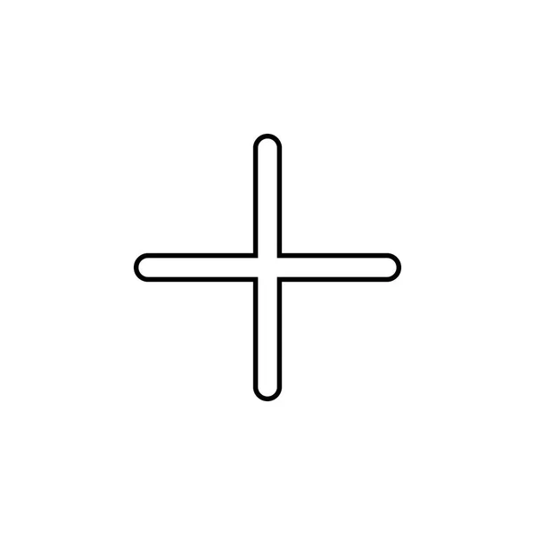 Плюс Значок Знака Тонка Піктограма Рядка Дизайну Розробки Веб Сайтів — стоковий вектор