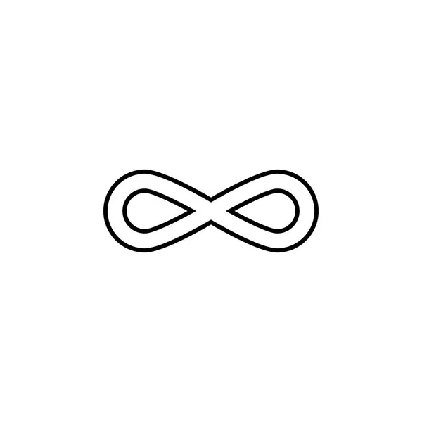 Infinity Ikona Podepsat Tenká Linie Ikony Pro Web Design Vývoj — Stockový vektor
