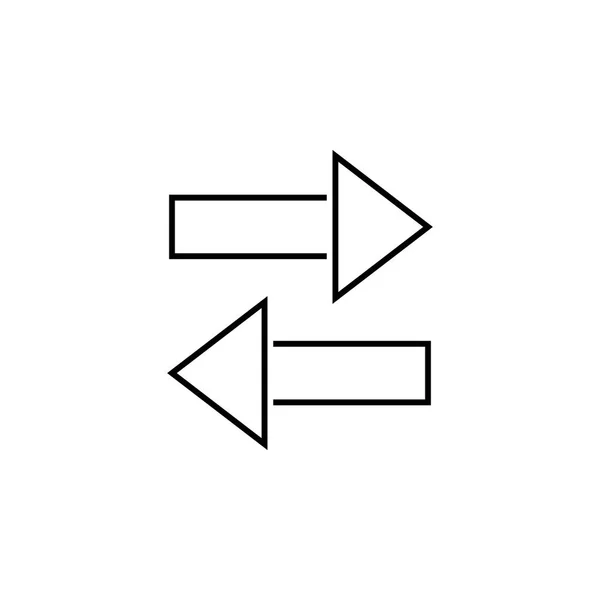 Ícone Seta Dois Lados Ícone Linha Fina Para Design Desenvolvimento — Vetor de Stock